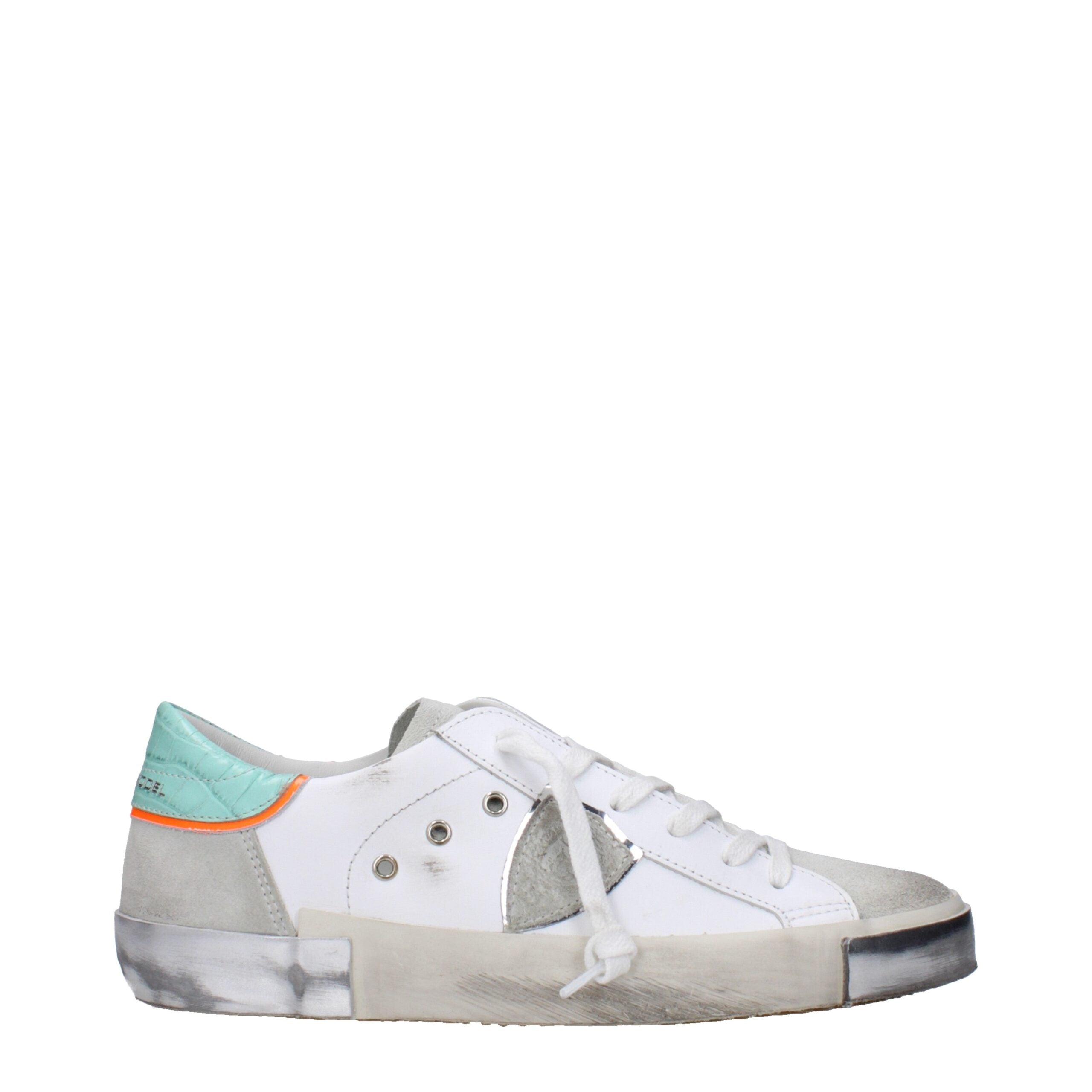 Philippe Model White Leather Sneakers