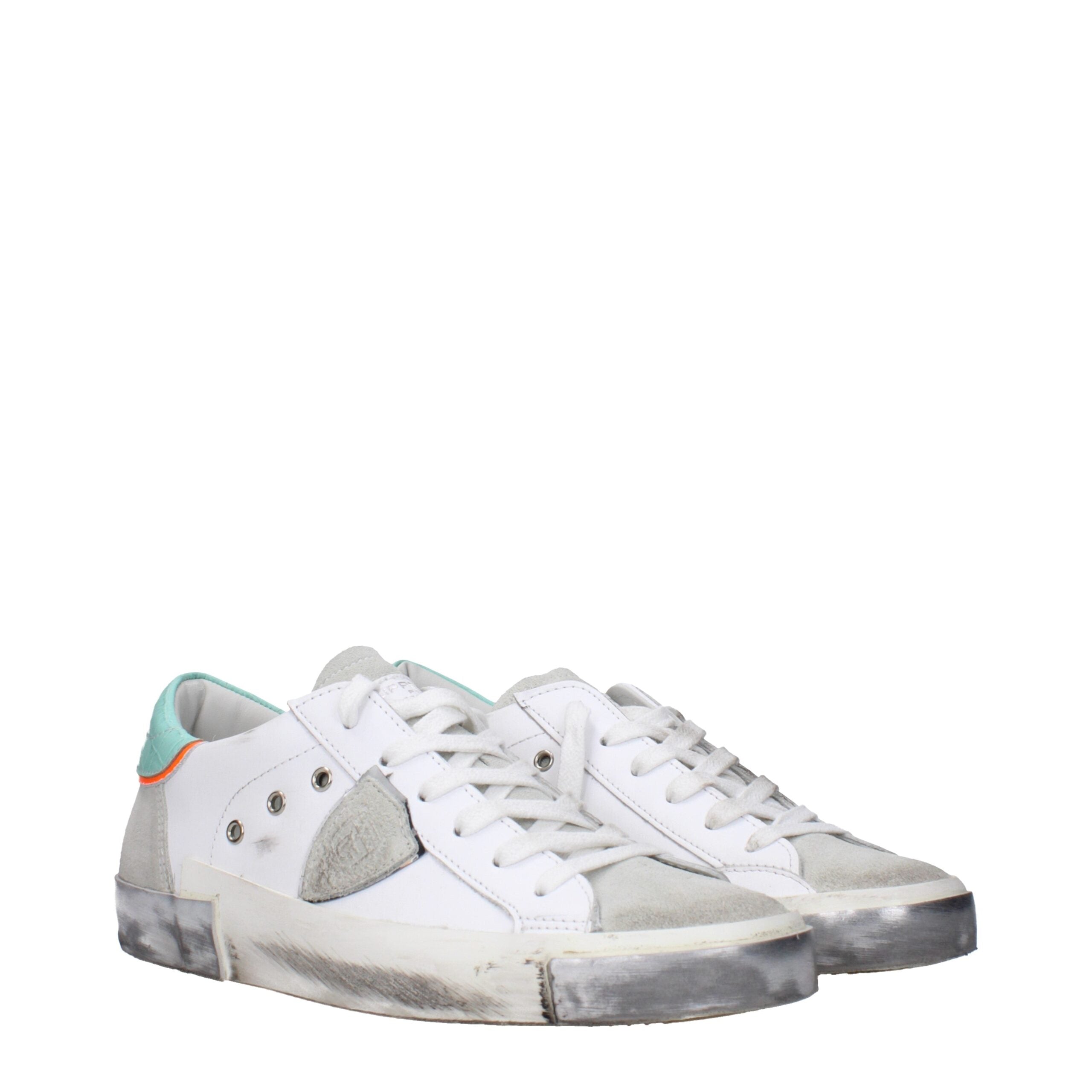 Philippe Model White Leather Sneakers