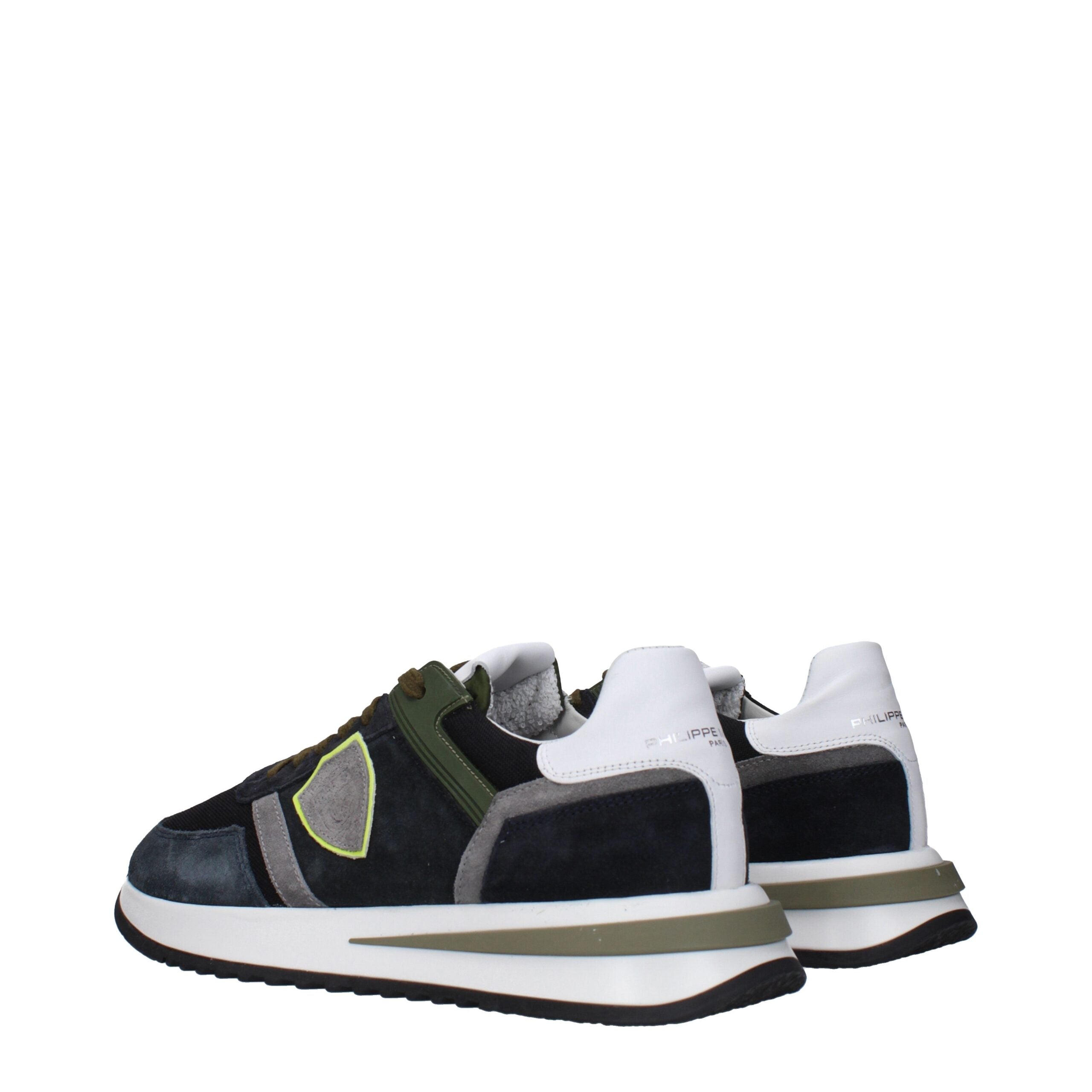Philippe Model Blue Leather Sneakers