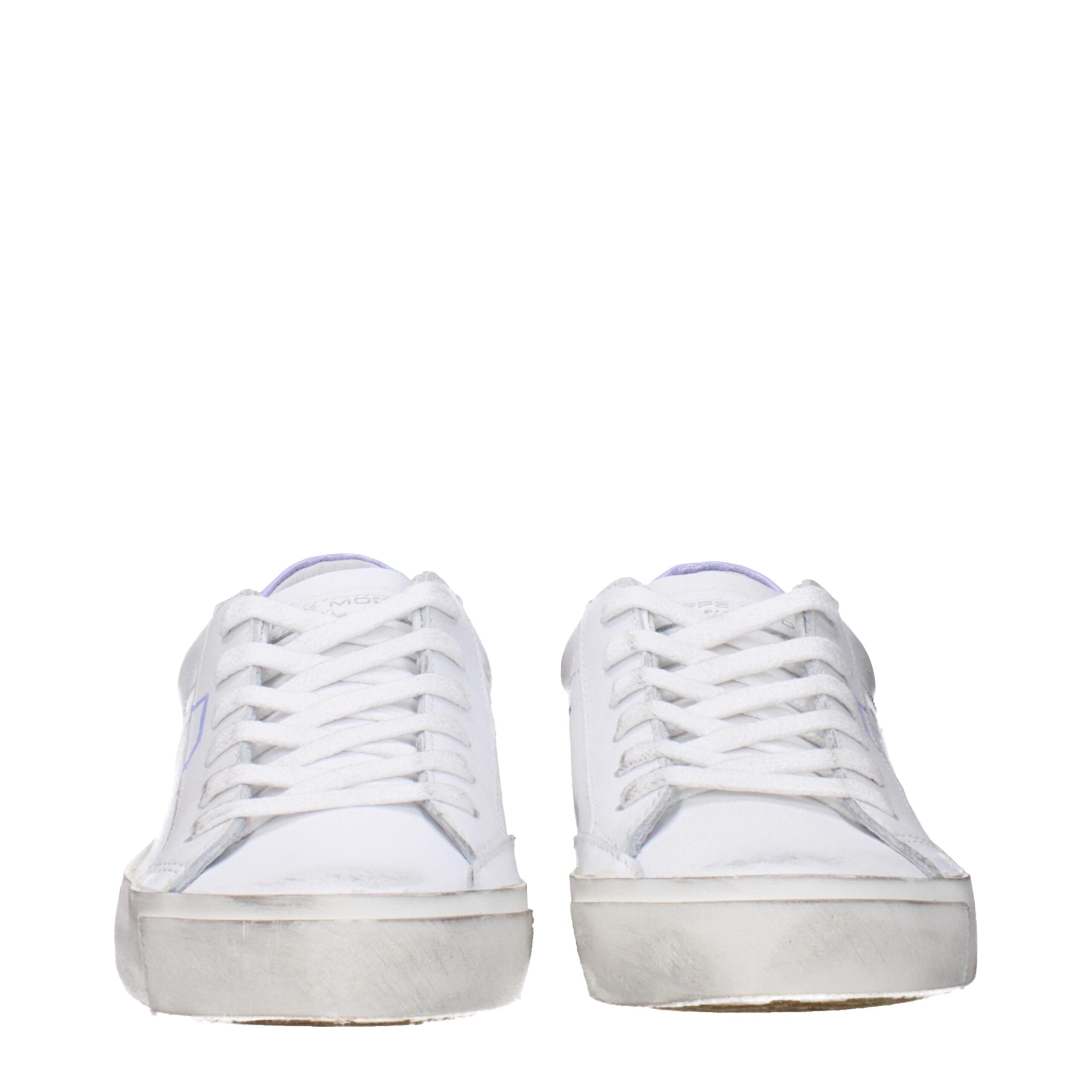 Philippe Model White Leather Sneakers