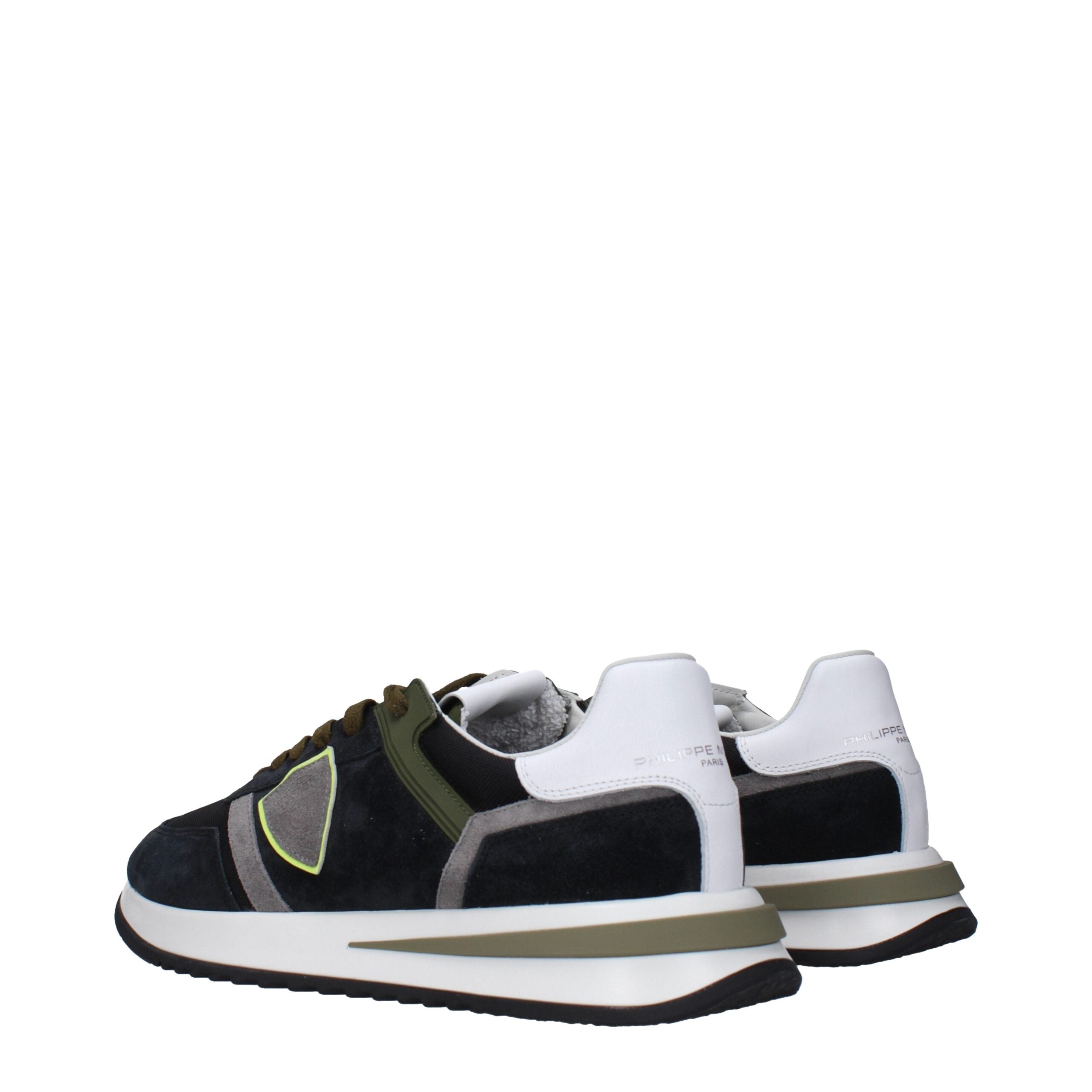 Philippe Model Blue Leather Sneakers