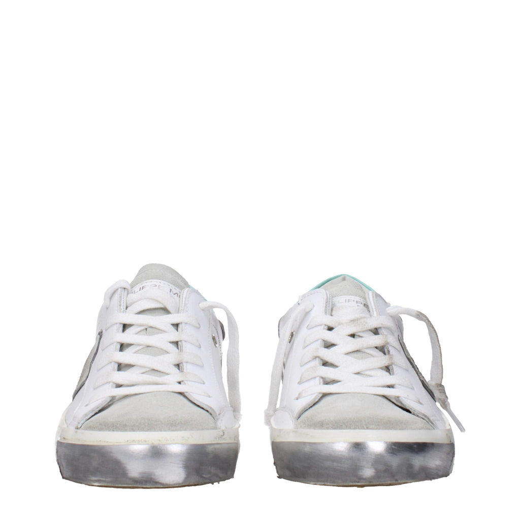 Philippe Model White Leather Sneakers