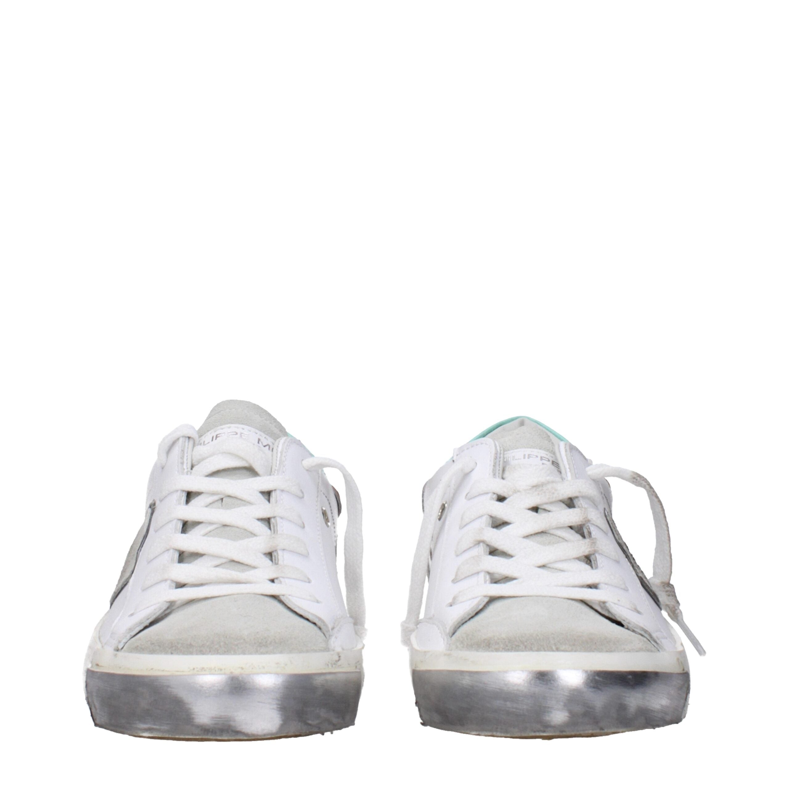 Philippe Model White Leather Sneakers