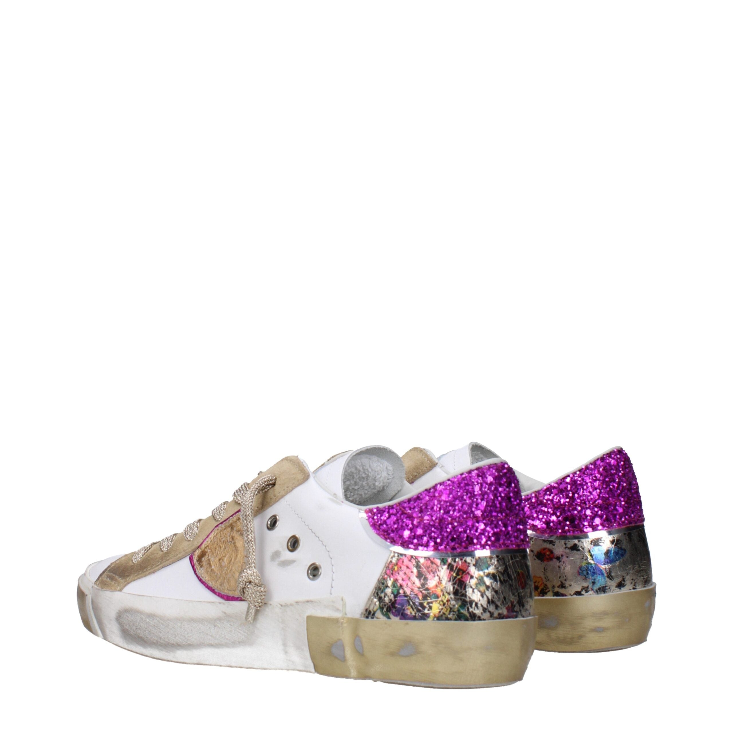 Philippe Model White Leather Sneakers