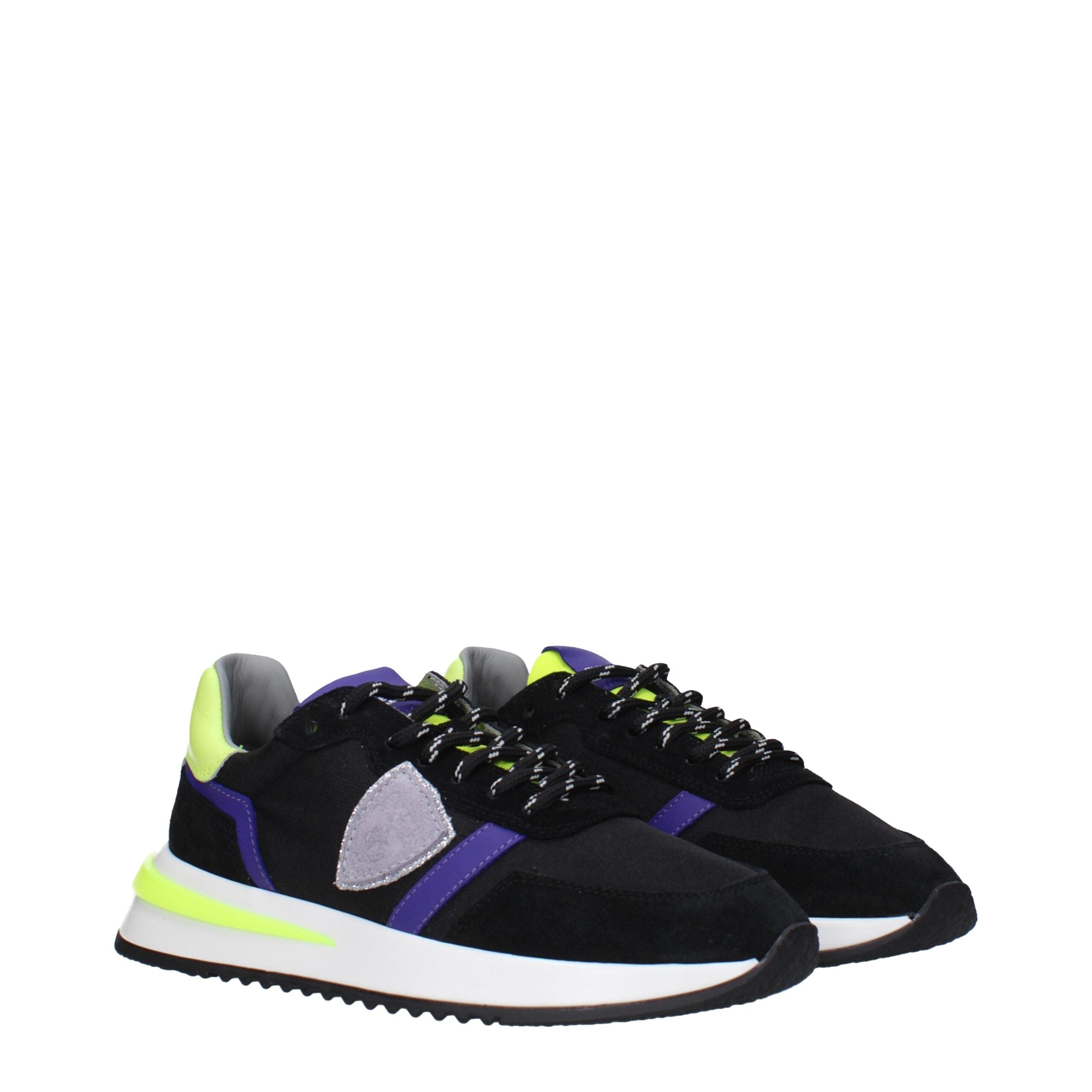 Philippe Model Black Fabric Sneakers
