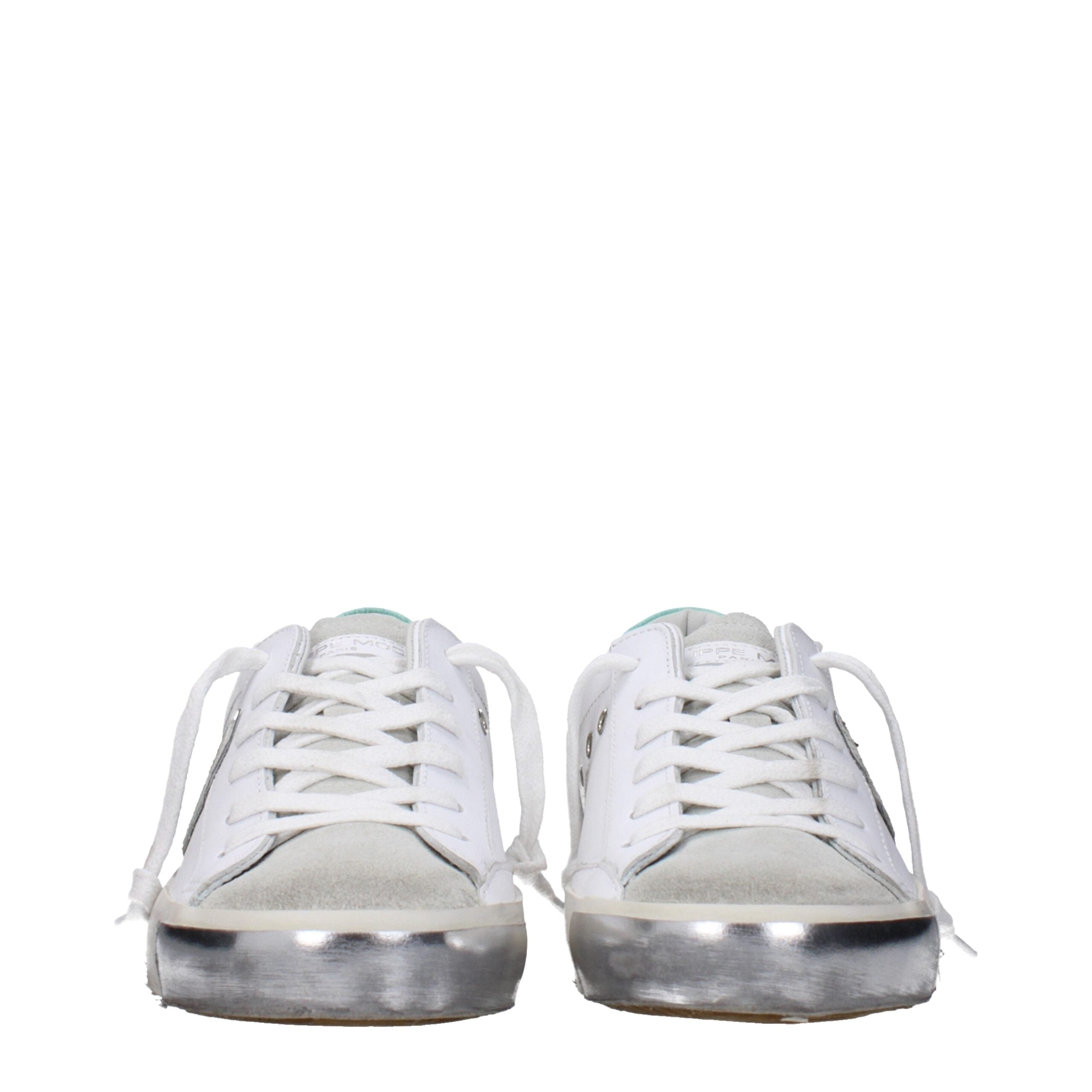 Philippe Model White Leather Sneakers