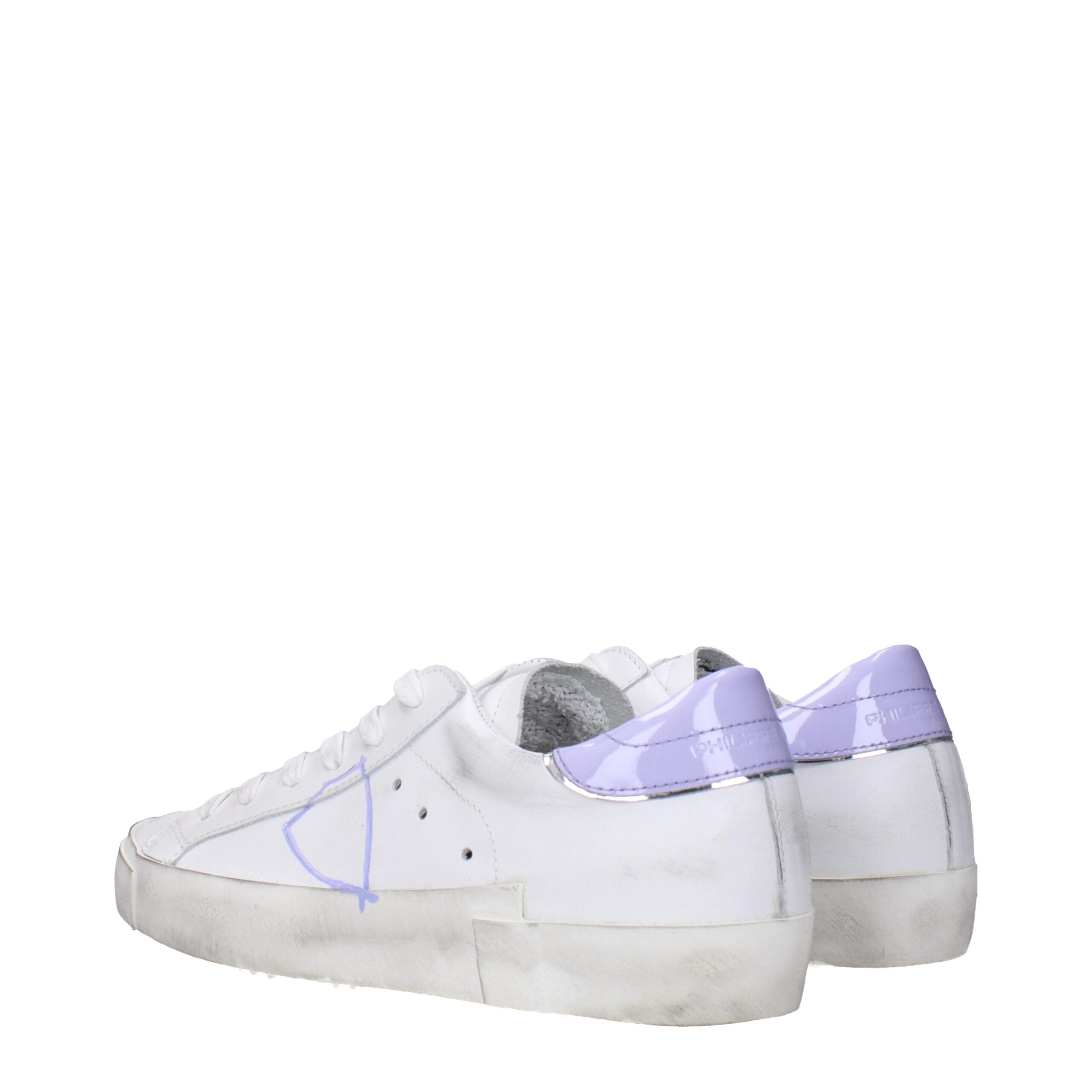 Philippe Model White Leather Sneakers
