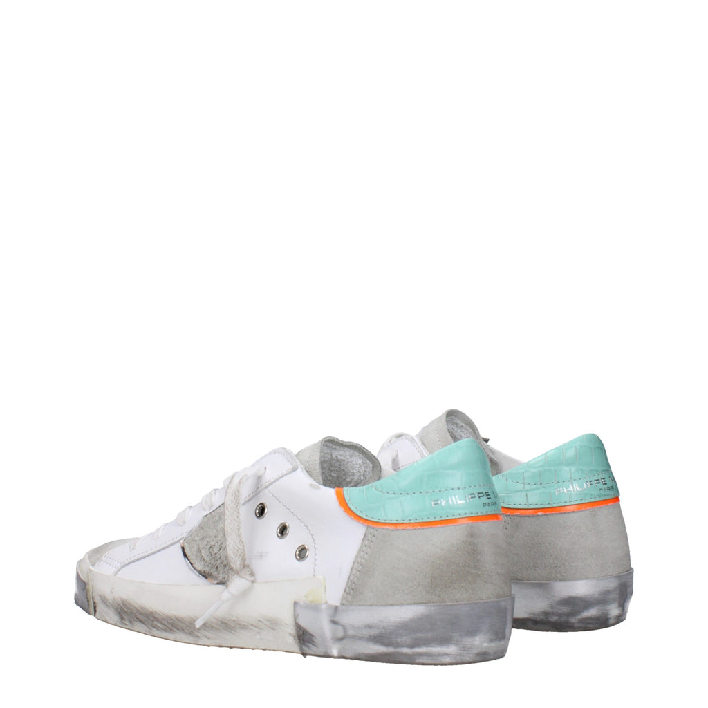 Philippe Model White Leather Sneakers