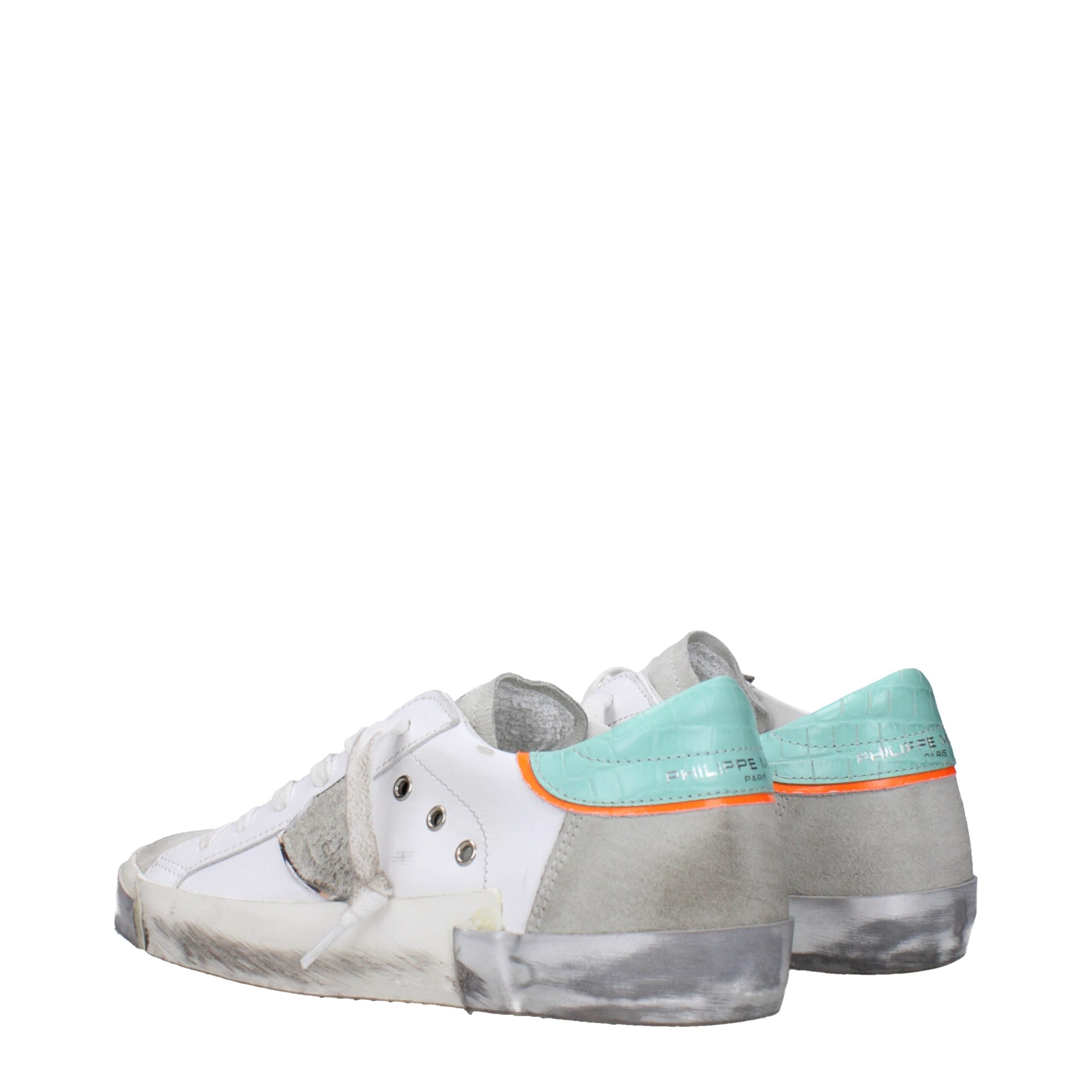 Philippe Model White Leather Sneakers