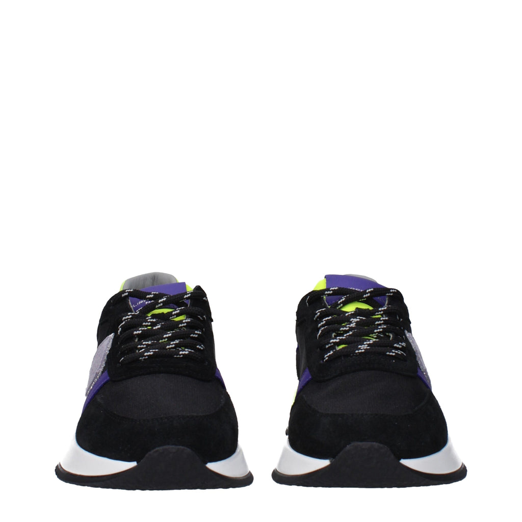 Philippe Model Black Fabric Sneakers