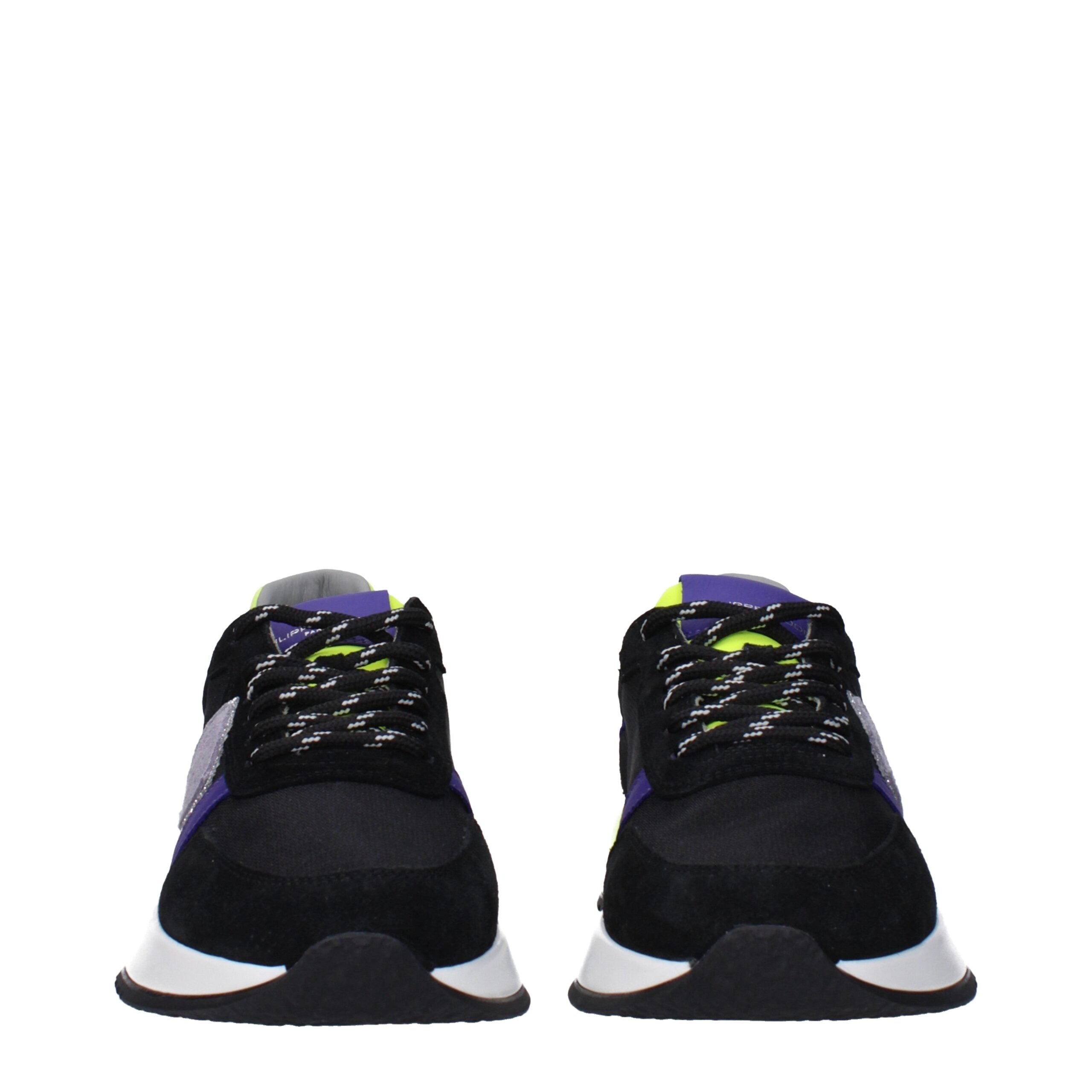 Philippe Model Black Fabric Sneakers