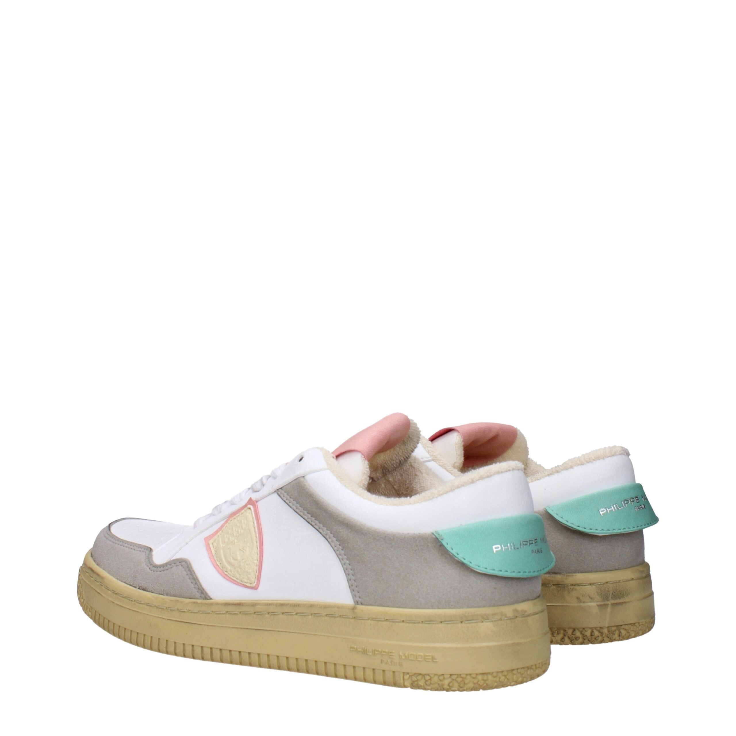 Philippe Model White Leather Sneakers