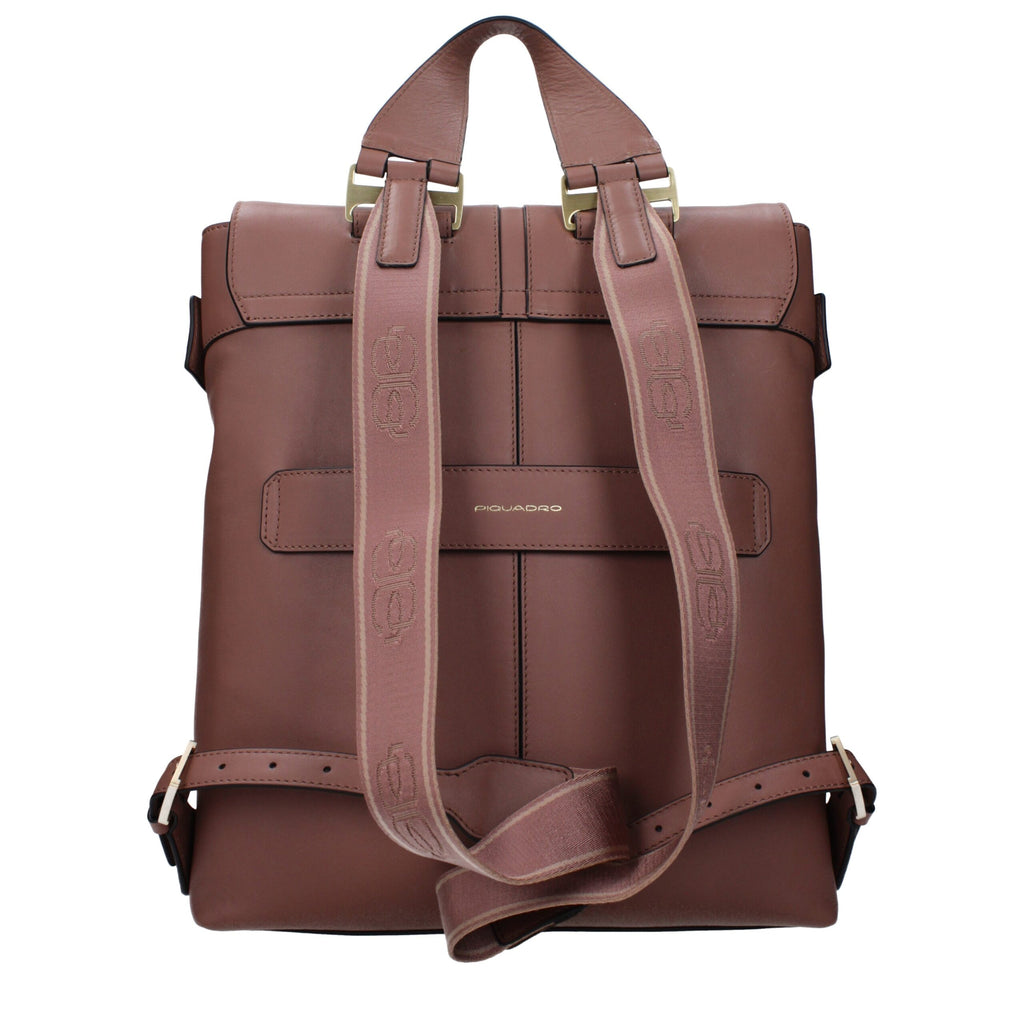 Piquadro Brown Leather Backpack