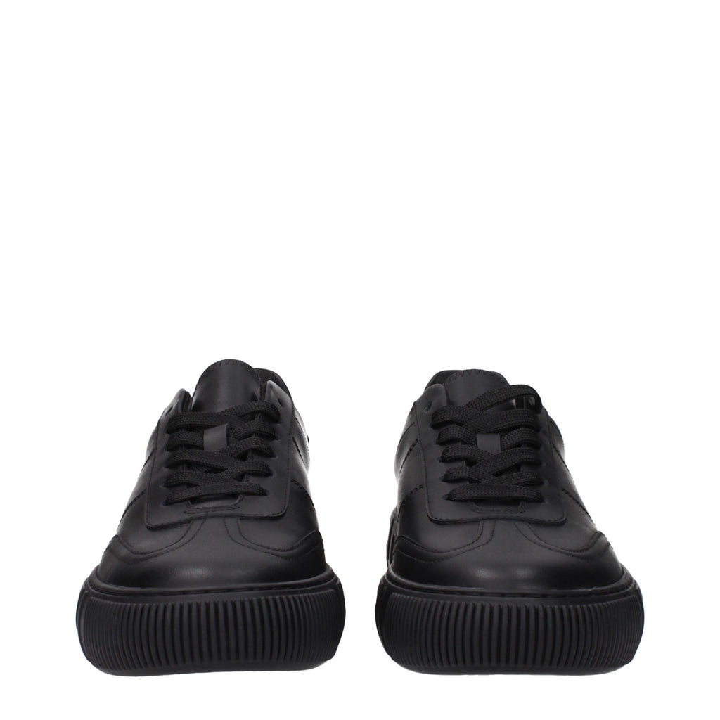 Versace Black Leather Sneakers