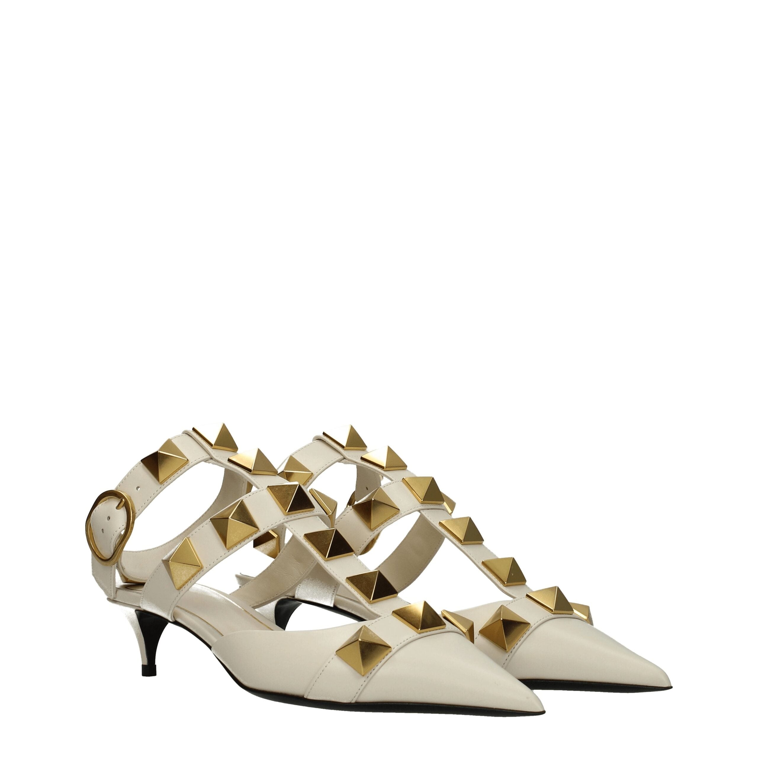 Sandale en cuir beige Valentino Garavani