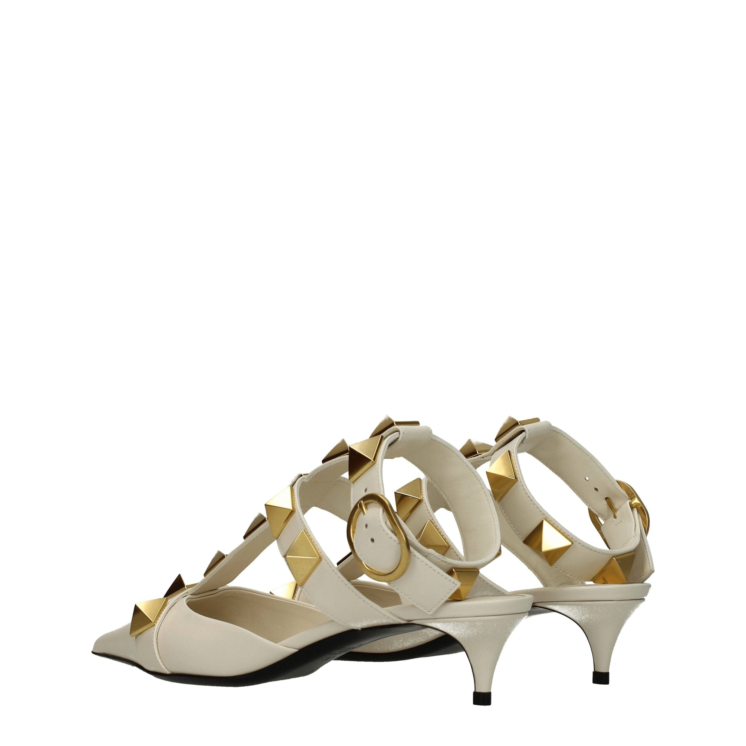 Sandale en cuir beige Valentino Garavani