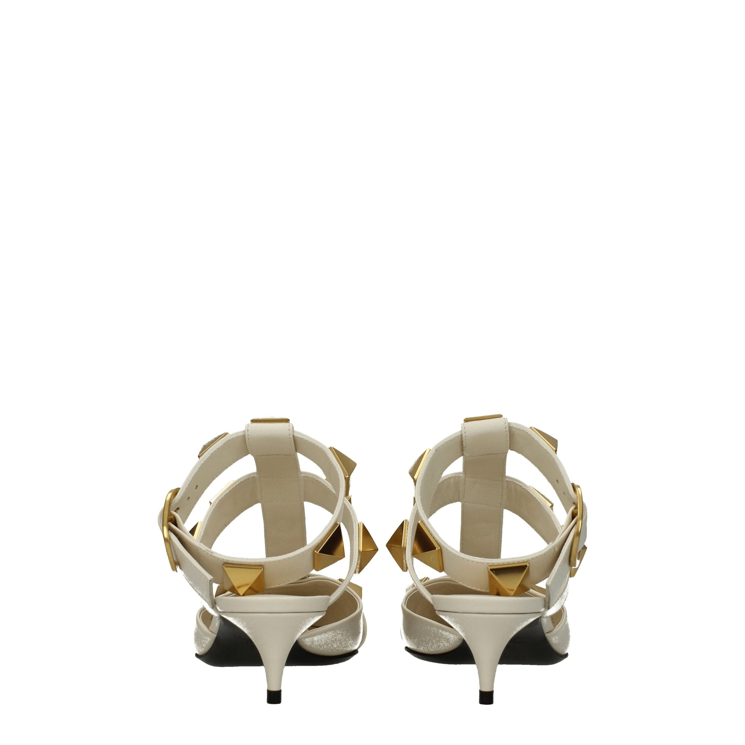 Sandale en cuir beige Valentino Garavani