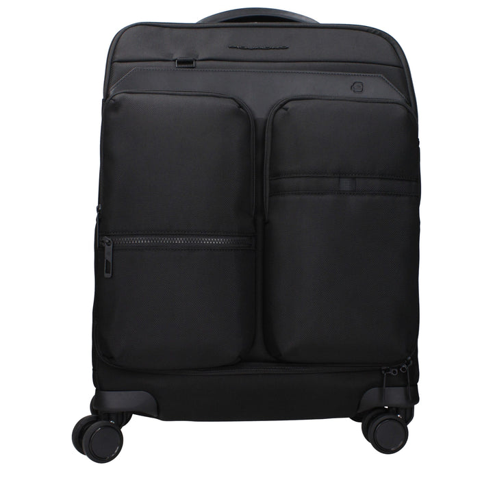 Piquadro Black Fabric Luggage And Travel