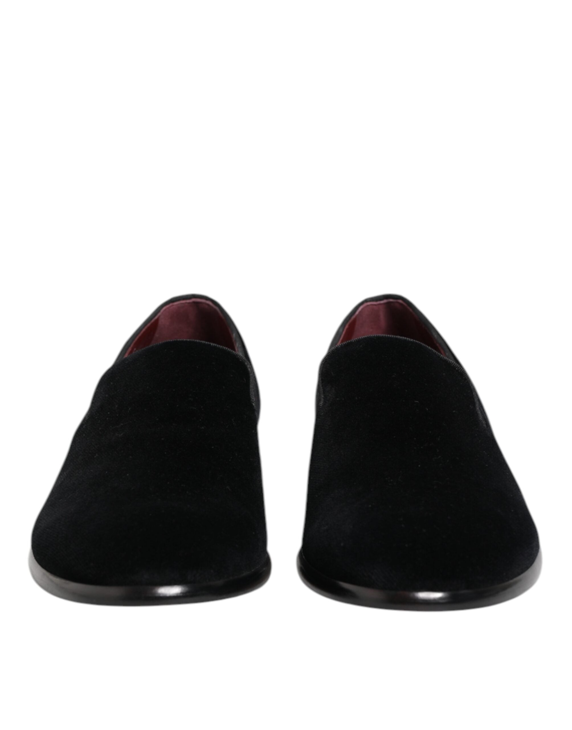 Mocassins en velours noir Dolce &amp; Gabbana pour homme