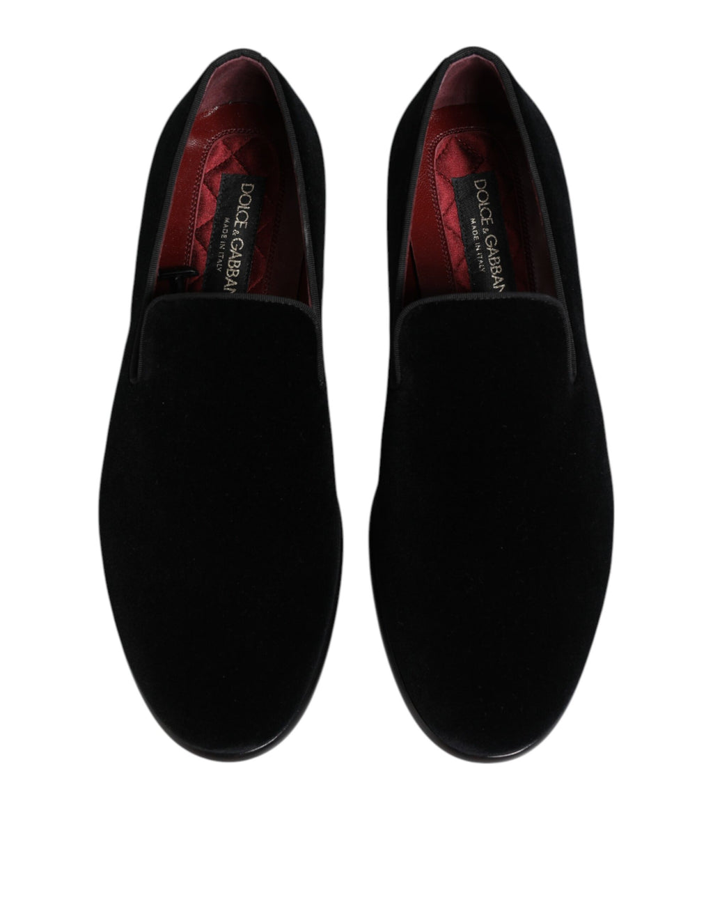 Dolce &amp; Gabbana Schwarze Samt-Loafer, formelle Herrenschuhe