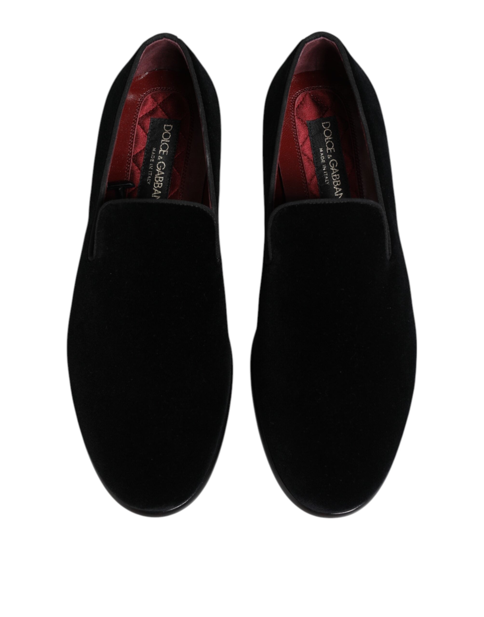 Mocassins en velours noir Dolce &amp; Gabbana pour homme