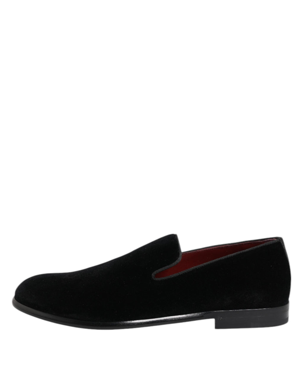 Dolce &amp; Gabbana Schwarze Samt-Loafer, formelle Herrenschuhe