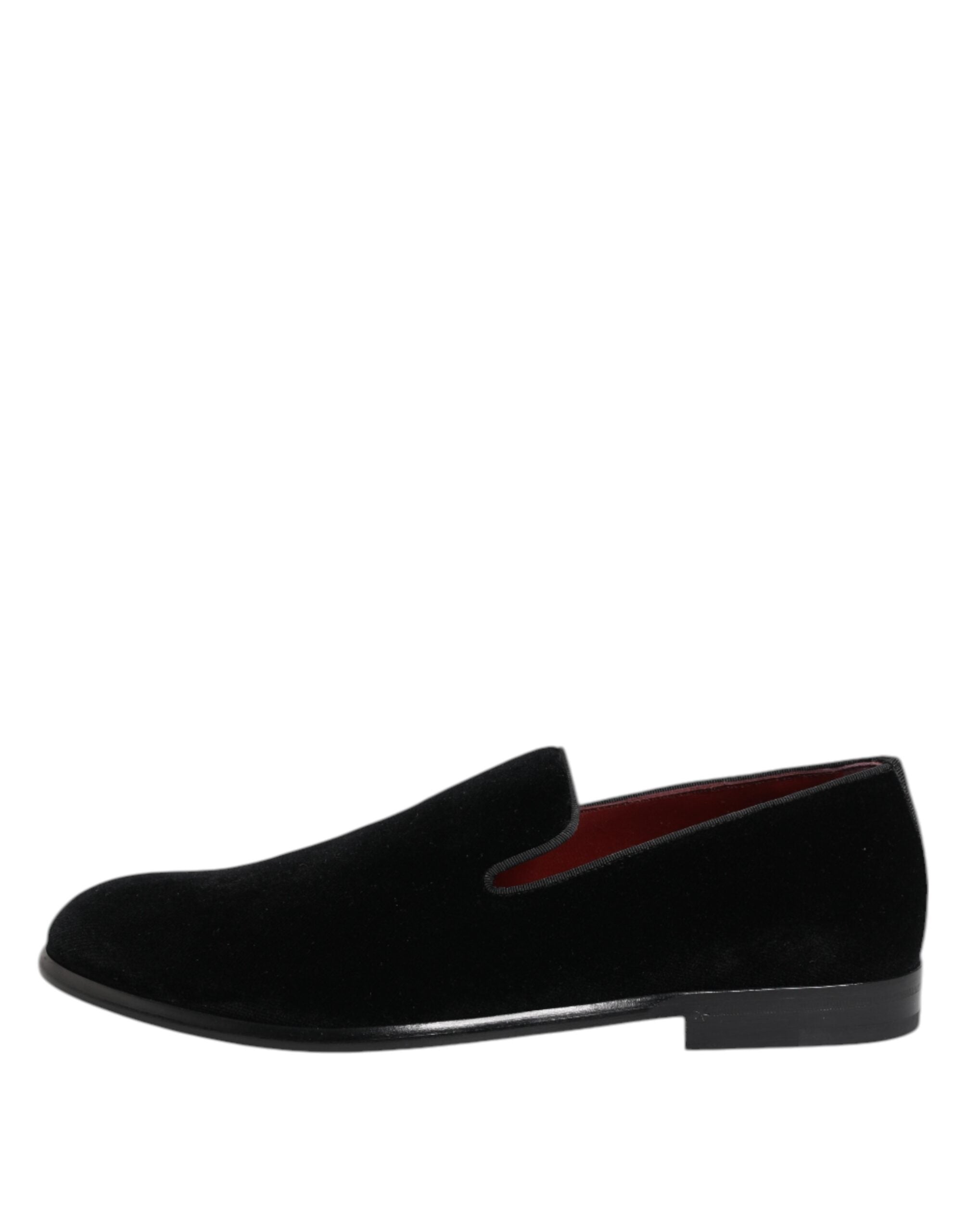 Mocassins en velours noir Dolce &amp; Gabbana pour homme