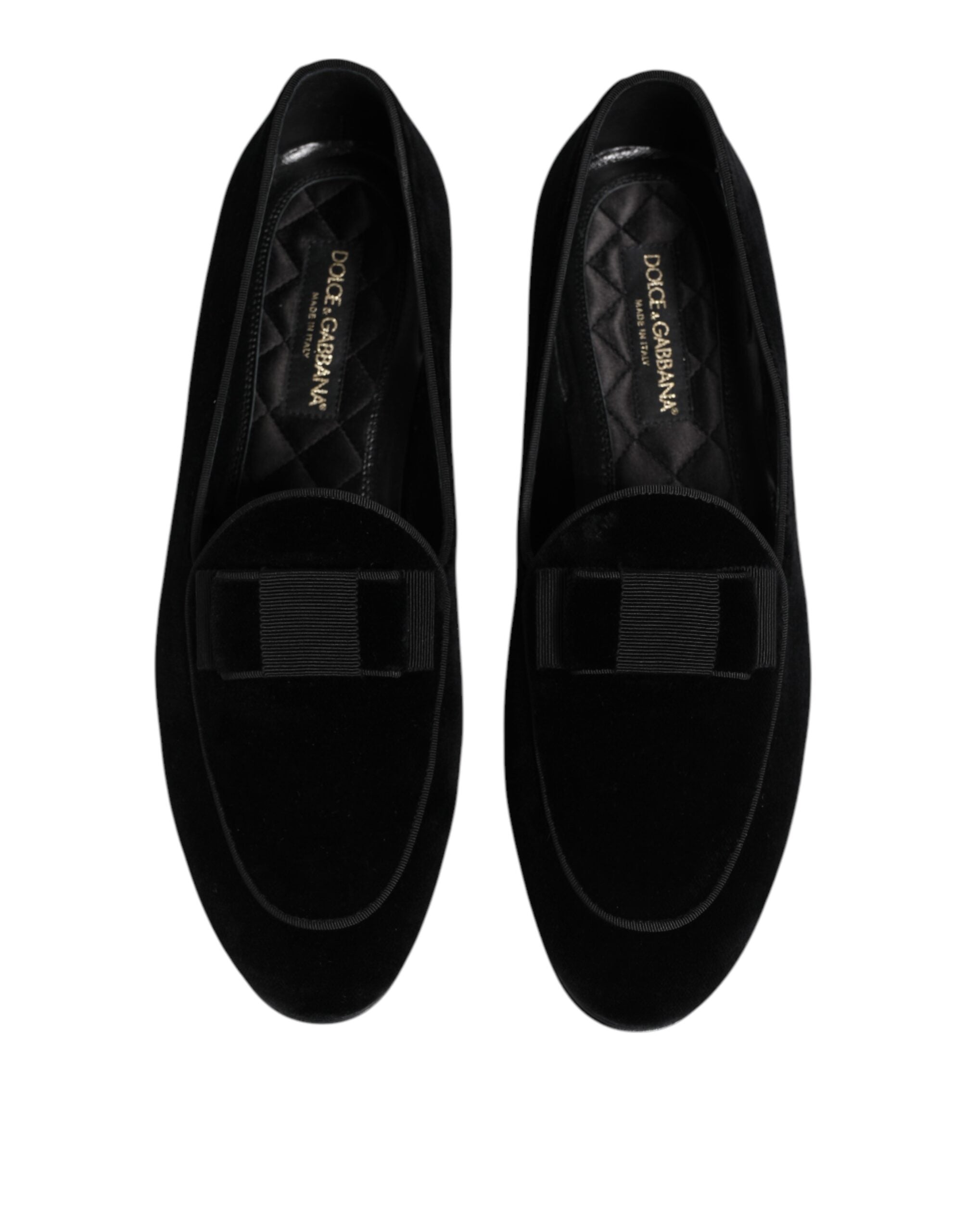 Mocassins en velours noir Dolce &amp; Gabbana pour homme