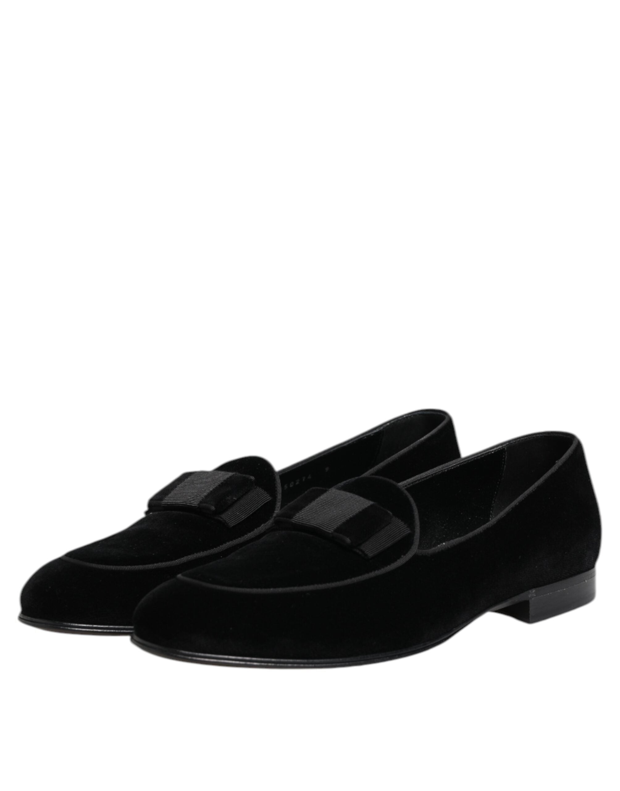 Mocassins en velours noir Dolce &amp; Gabbana pour homme
