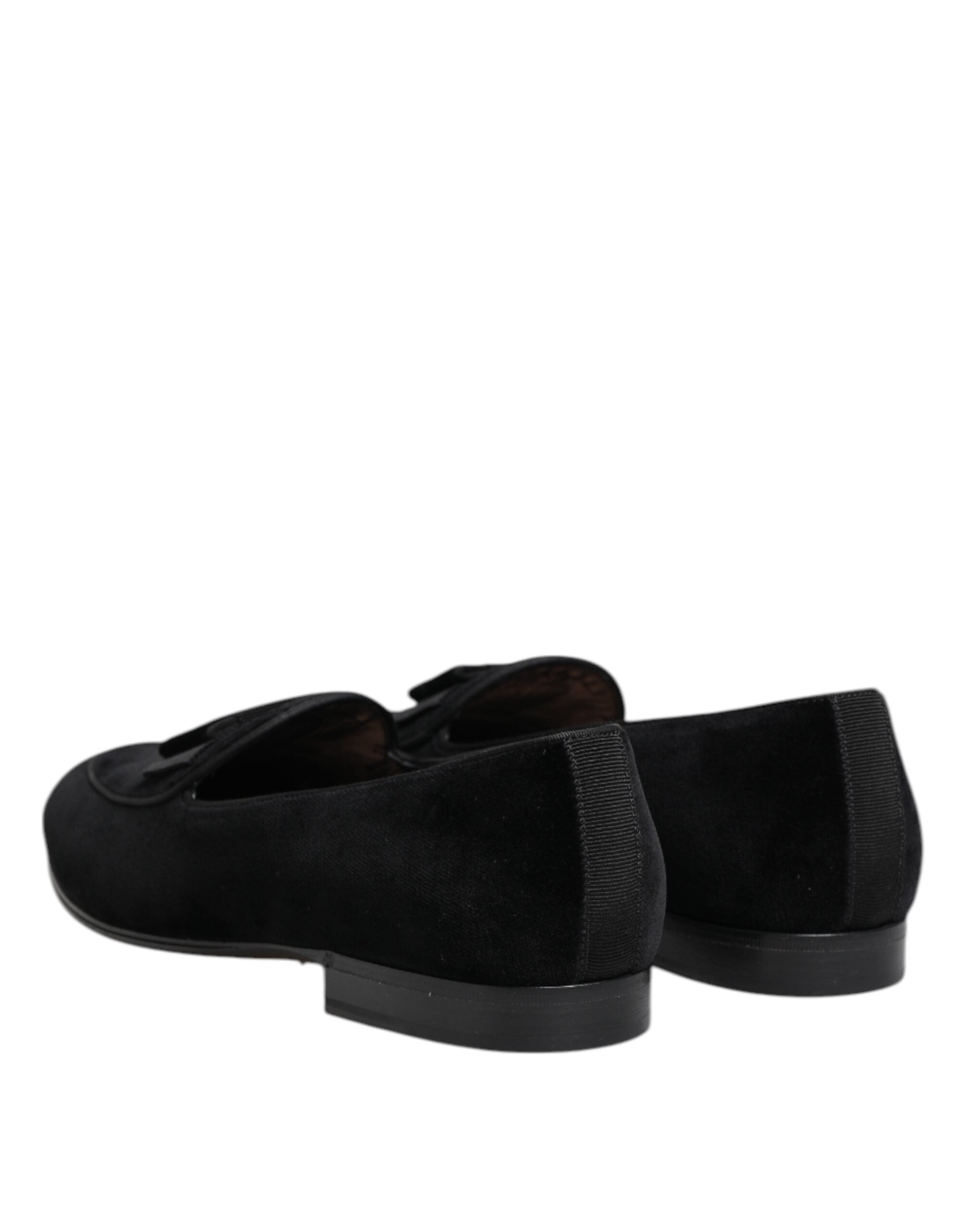 Mocassins en velours noir Dolce &amp; Gabbana pour homme