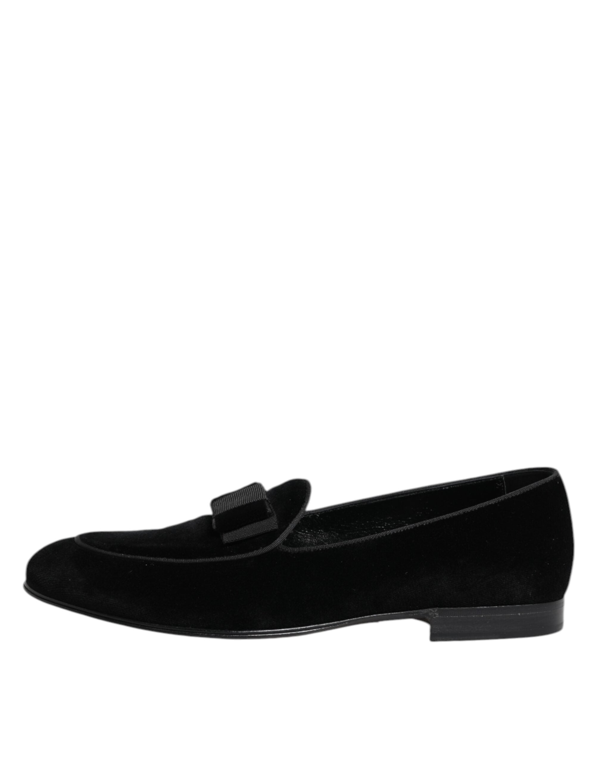 Mocassins en velours noir Dolce &amp; Gabbana pour homme