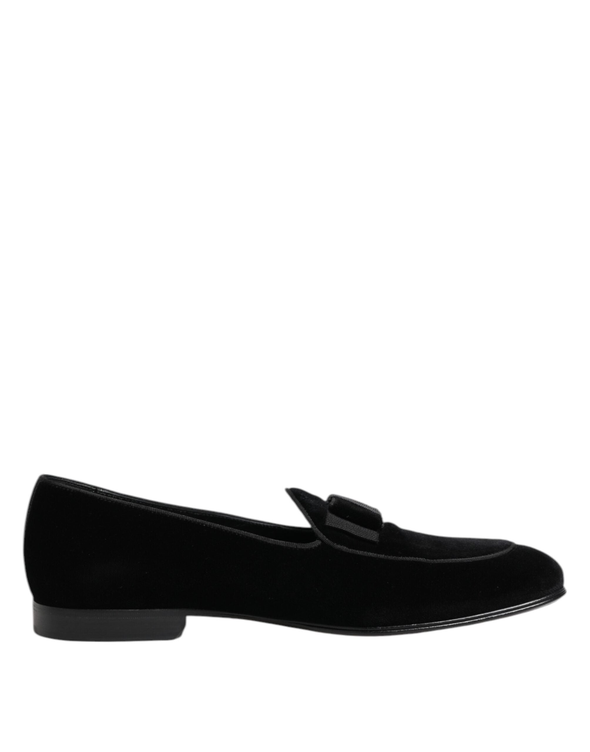Mocassins en velours noir Dolce &amp; Gabbana pour homme