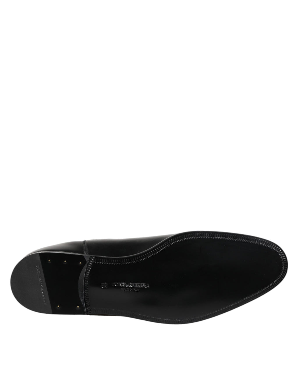 Dolce & Gabbana Black Leather Slip On Mid Calf Boots Shoes