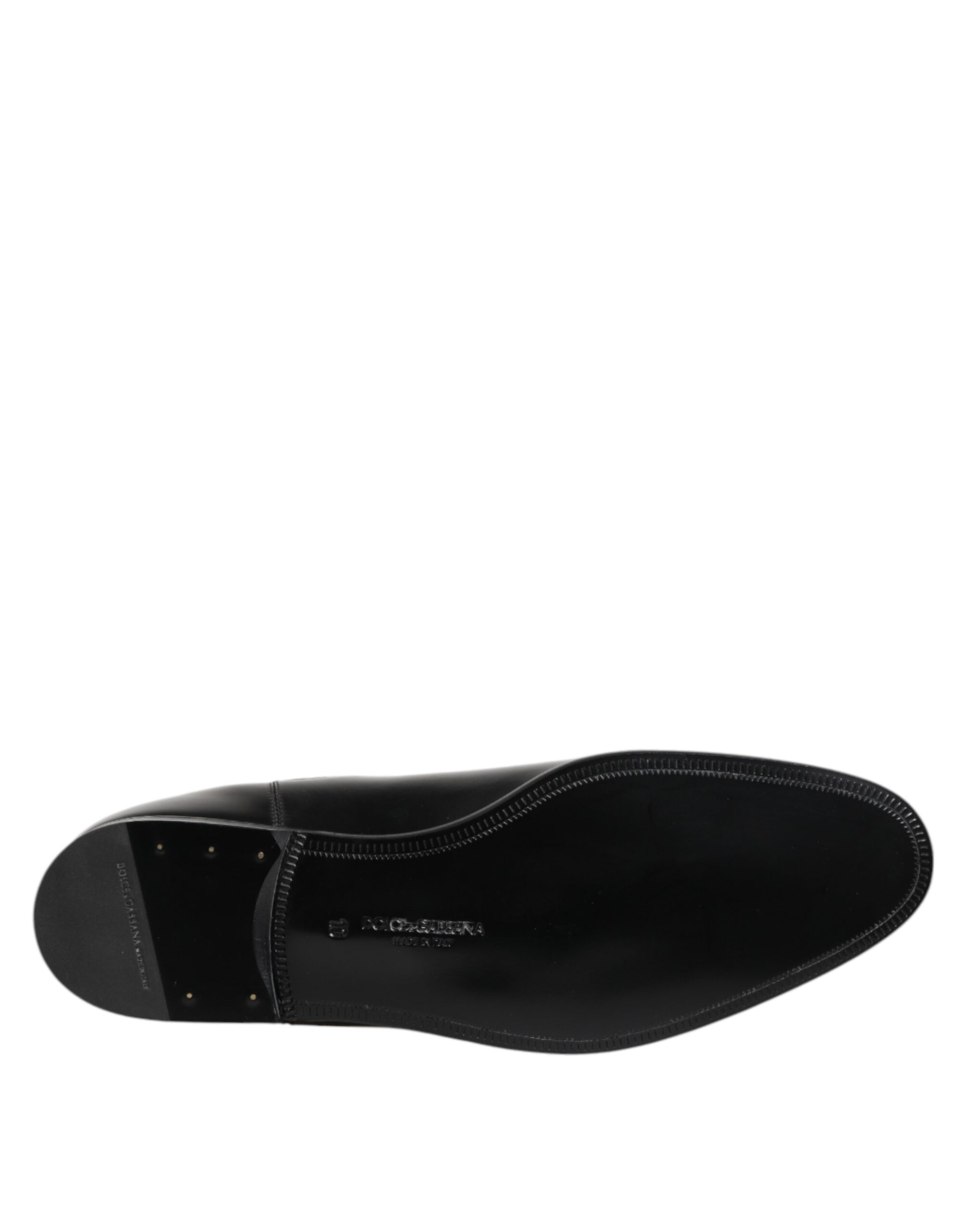 Dolce & Gabbana Black Chelsea Slip On Mid Calf Boots Shoes