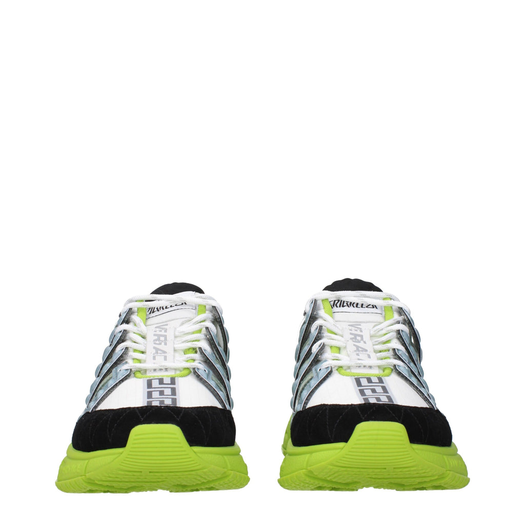 Versace White Fabric Sneakers