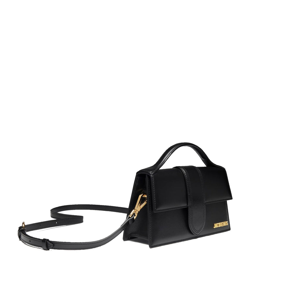Jacquemus Le Grand Bambino Black Cross Body Ba, Gold Logo