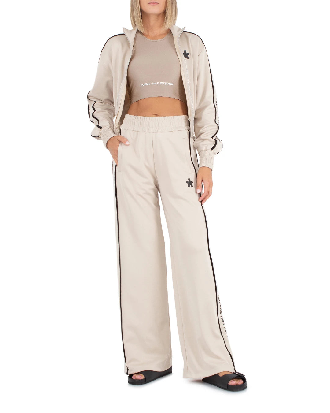 Comme Des Fuckdown Trousers Beige Woman