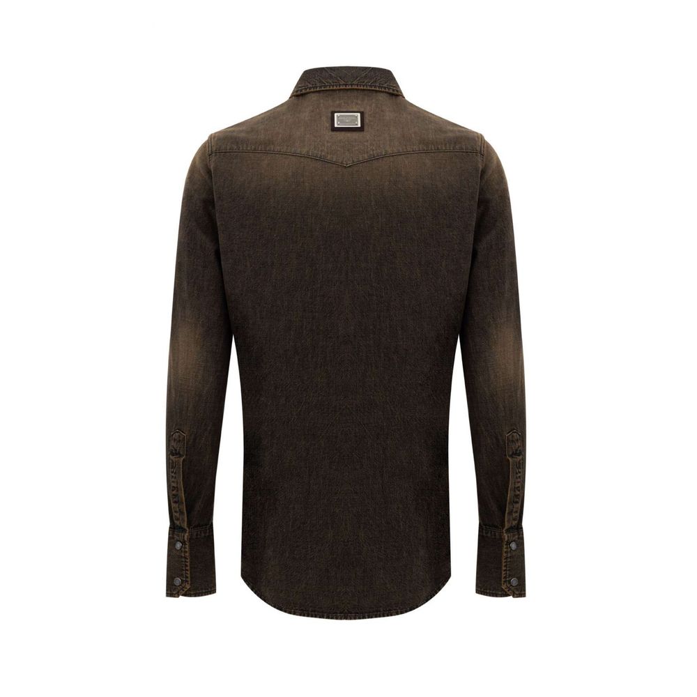Dolce & Gabbana Brown Cotton Denim