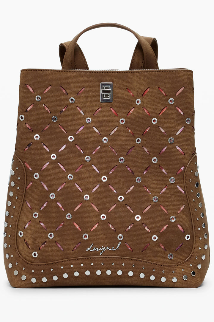 DESIGUAL WOMEN&#39;S BROWN BACKPACK