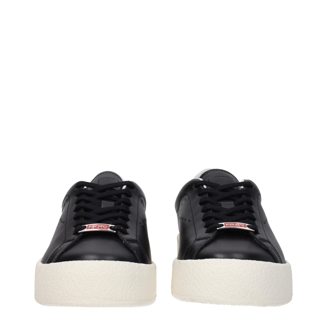 Kenzo Black Leather Low Top Sneakers