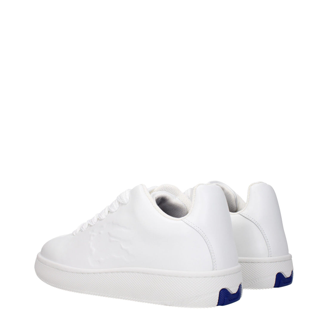 Burberry White Leather Low Top Sneakers