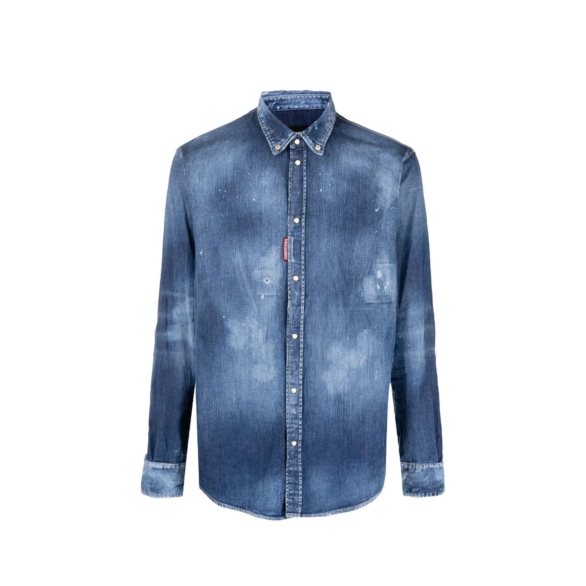 Dsquared2 Distressed Effect Denim Shirt