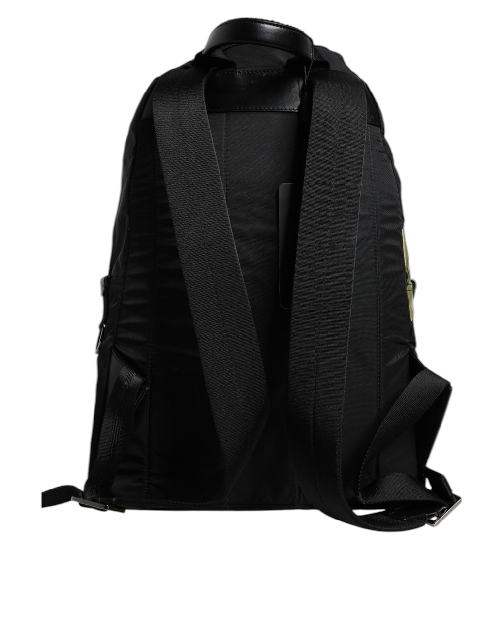 Dolce & Gabbana Black Logo Tape Polyamide School Travel Backpack Men Bag