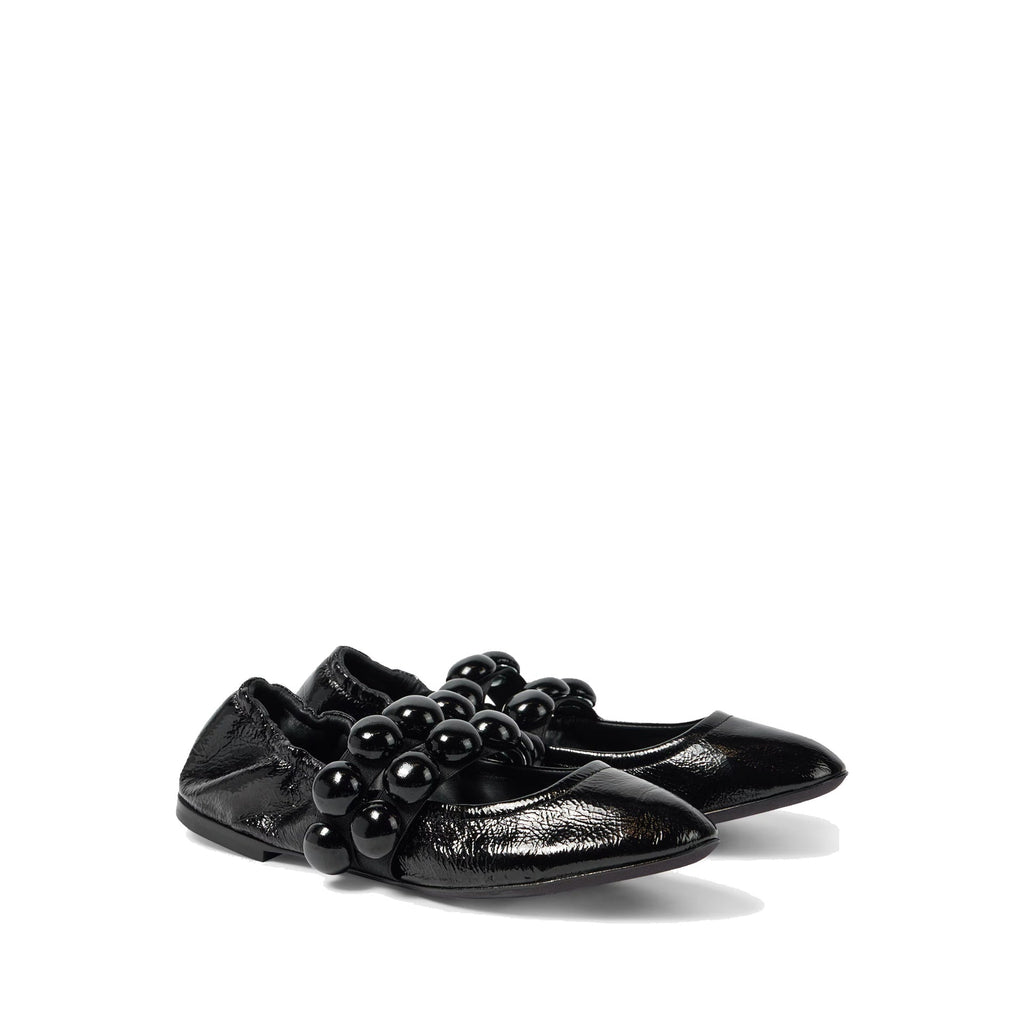 Alaia Sphere Leather Mary Jane Flats