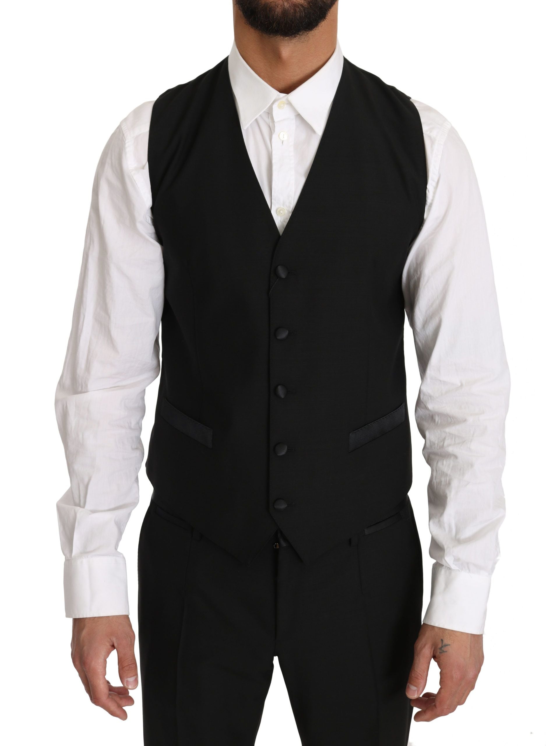 Gilet formel slim noir élégant Dolce &amp; Gabbana