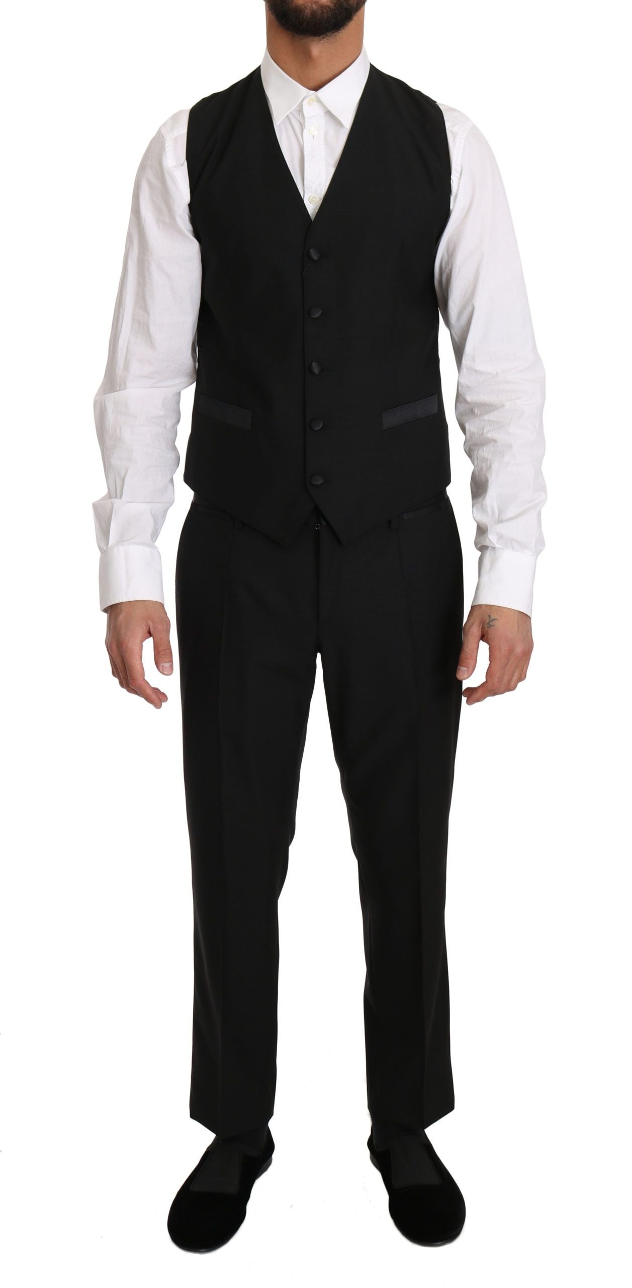 Gilet formel slim noir élégant Dolce &amp; Gabbana