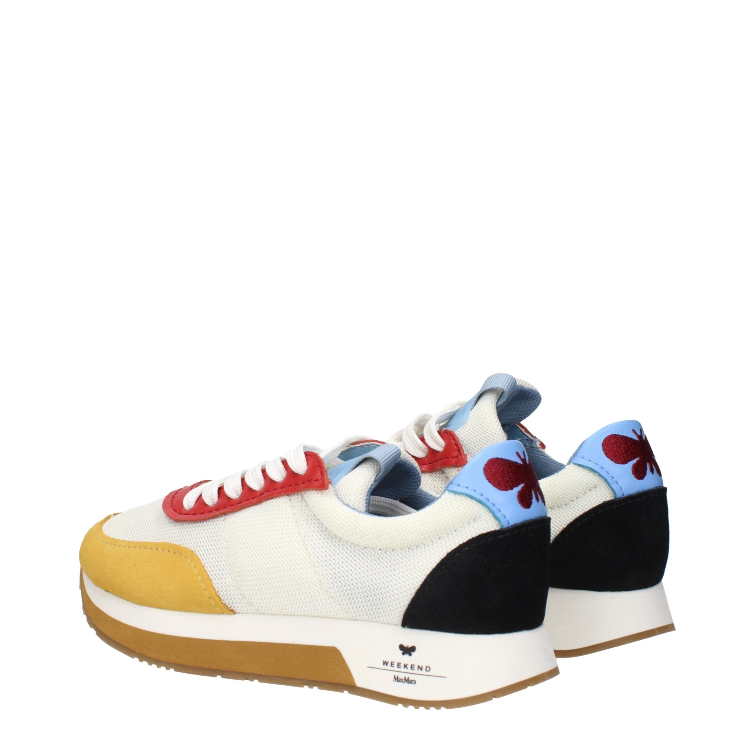 Max Mara White Fabric Athletic Sneakers