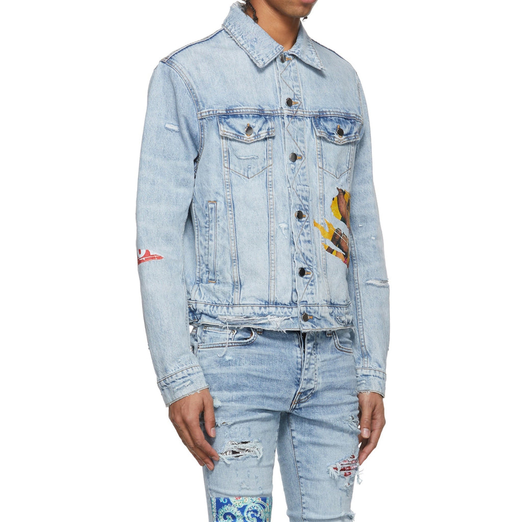 Amiri Playboy Magazine Trucker Denim Jacket – Siebentaschen