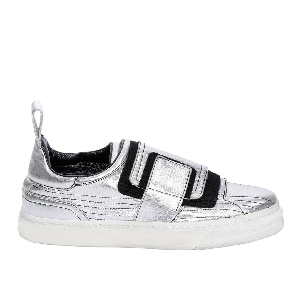 Paco Rabbane Crackled Metallic Leather Sneakers - WOMEN SHOES - PACO RABBANE - Tluxy New