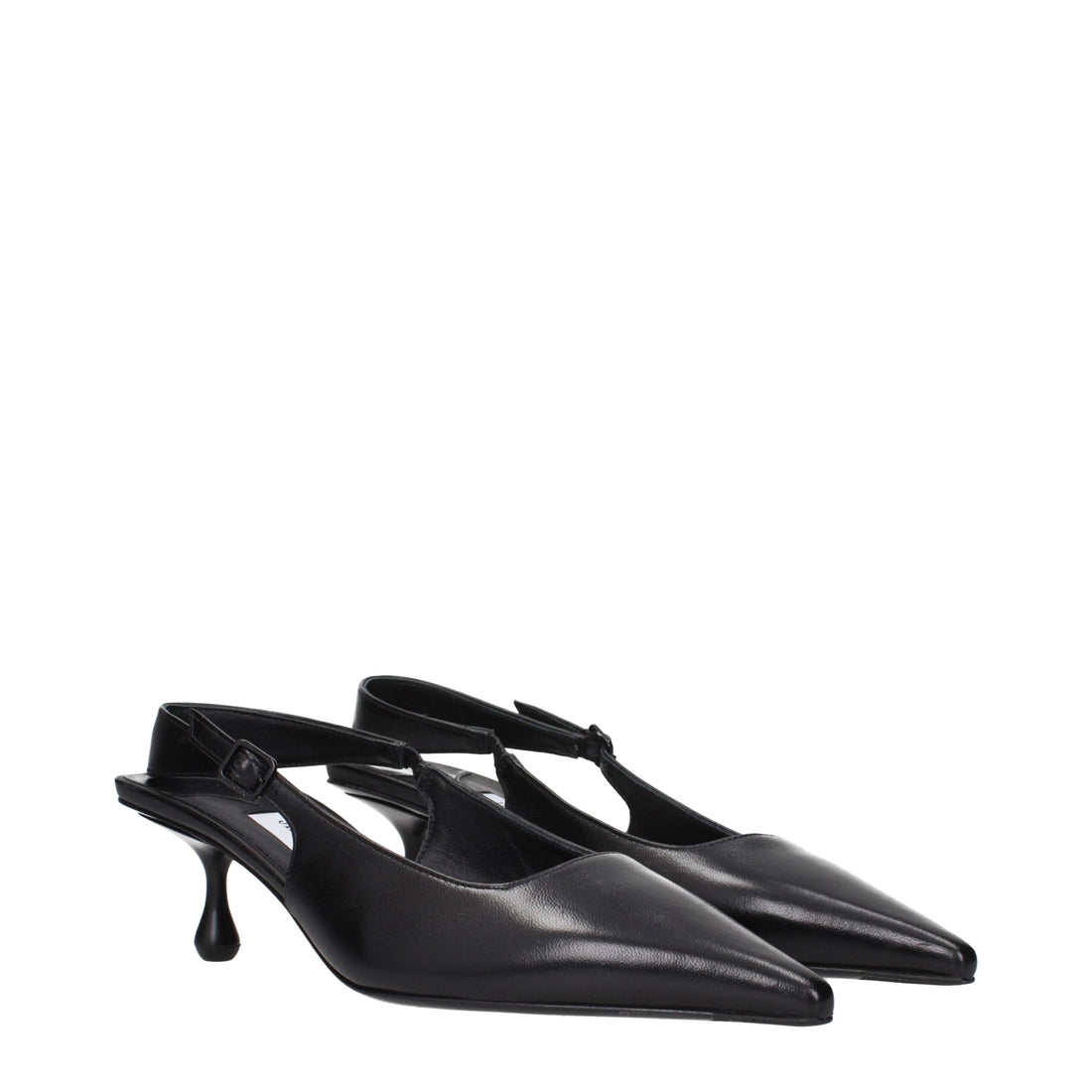 Jimmy Choo Black Leather Flat Sandals